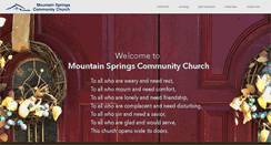 Desktop Screenshot of mountainspringscommunitychurch.org