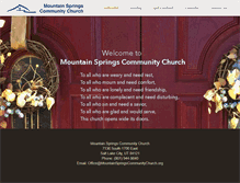 Tablet Screenshot of mountainspringscommunitychurch.org